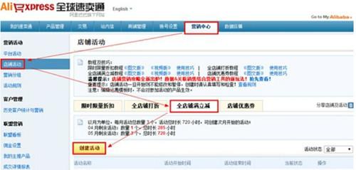 速卖通店铺活动如何设置? 速卖通店铺活动如何设置?