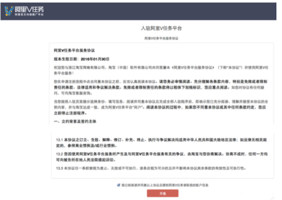 阿里V任务卖家要求