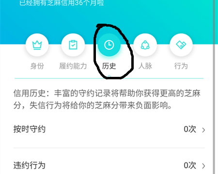 历史芝麻分
