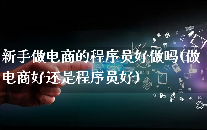新手做电商的程序员好做吗(做电商好还是程序员好)_https://www.qujiang-marathon.com_市场推广_第1张
