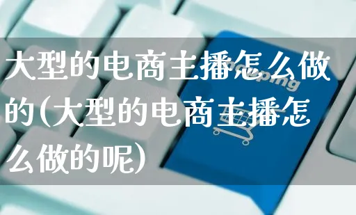 大型的电商主播怎么做的(大型的电商主播怎么做的呢)_https://www.czttao.com_电商问答_第1张
