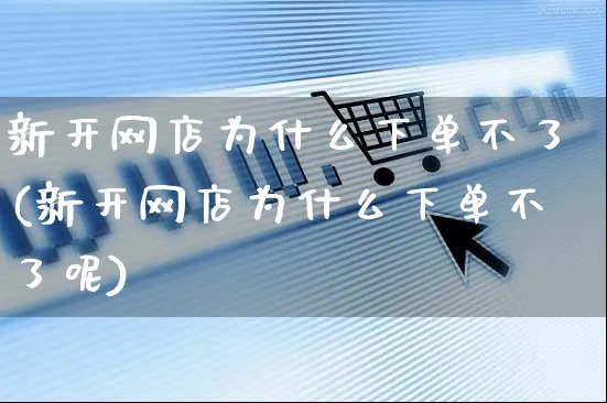 新开网店为什么下单不了(新开网店为什么下单不了呢)_https://www.czttao.com_店铺装修_第1张