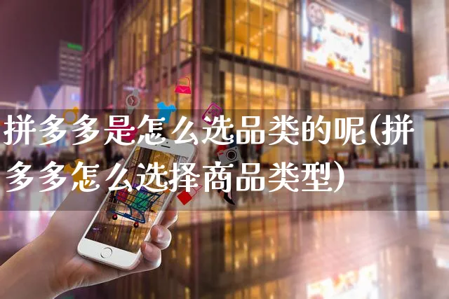 拼多多是怎么选品类的呢(拼多多怎么选择商品类型)_https://www.czttao.com_拼多多电商_第1张