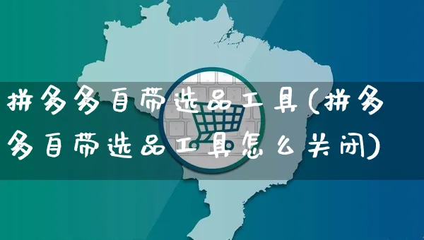 拼多多自带选品工具(拼多多自带选品工具怎么关闭)_https://www.czttao.com_拼多多电商_第1张