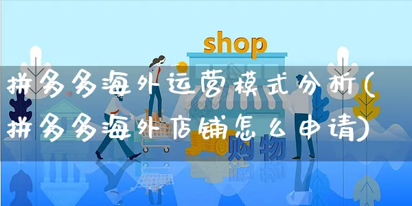 拼多多海外运营模式分析(拼多多海外店铺怎么申请)_https://www.czttao.com_亚马逊电商_第1张