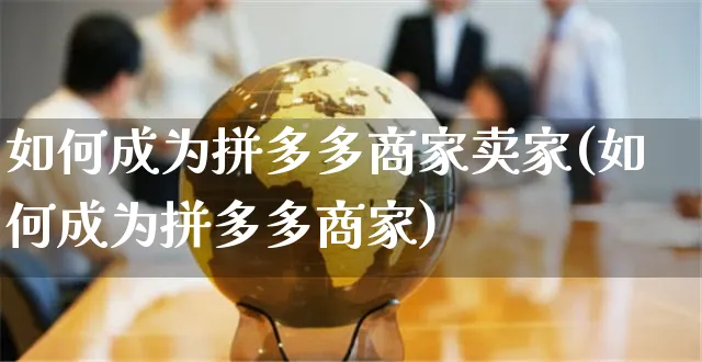 如何成为拼多多商家卖家(如何成为拼多多商家)_https://www.czttao.com_拼多多电商_第1张