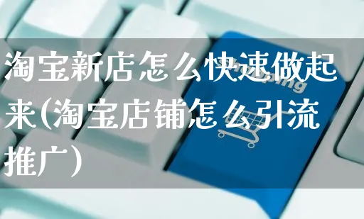 淘宝新店怎么快速做起来(淘宝店铺怎么引流推广)_https://www.czttao.com_京东电商_第1张