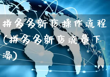 拼多多新店操作流程(拼多多新店流量下滑)_https://www.czttao.com_电商问答_第1张