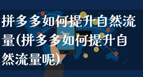拼多多如何提升自然流量(拼多多如何提升自然流量呢)_https://www.czttao.com_拼多多电商_第1张