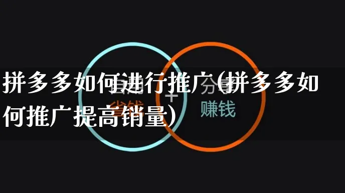 拼多多如何进行推广(拼多多如何推广提高销量)_https://www.czttao.com_拼多多电商_第1张