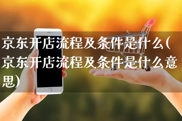 京东开店流程及条件是什么(京东开店流程及条件是什么意思)_https://www.czttao.com_店铺规则_第1张