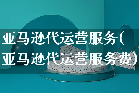 亚马逊代运营服务(亚马逊代运营服务费)_https://www.czttao.com_闲鱼电商_第1张